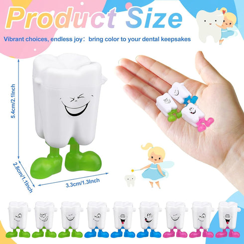 Haomian 100-Piece Tooth Saver Necklaces Tooth Necklace Little Box for Lost Teeth, Milk Teeth Storage Cases for Tooth