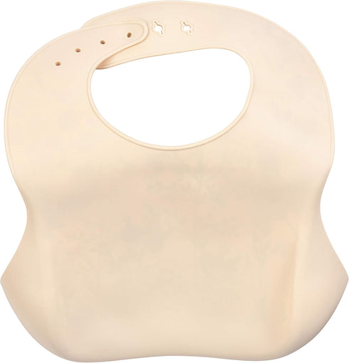 Three Little Tots Modern Silicone Baby Bib - Adjustable Fit Waterproof Catch Bibs for Mealtime