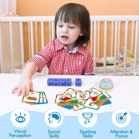 Edulok Alphabet Word Race Cube - Engaging Phonics Learning Game for Preschoolers
