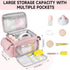 Jaffzora S1 S2, Pack, Breast Pump Bag Compatible with Spectra and Breastmilk Baby Bottle Cooler Bag with Ice Pink