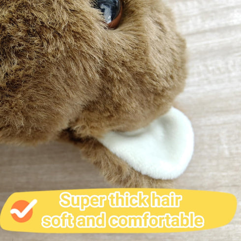 FRANKIEZHOU Realistic 11.8" Brown Quokka Plush Toy Soft Kawaii Stuffed Animal for Kids