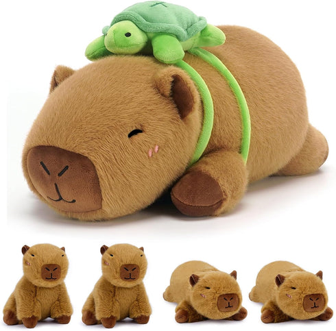 SQEQE Capybara Stuffed Animals with Babies Inside, Capybara Plush with Mommy &