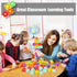 Pop Blocks Fidget Toys, Rainbow Silicone Popper Infinity DIY Building Blocks CVC Words Learning Phonics Color