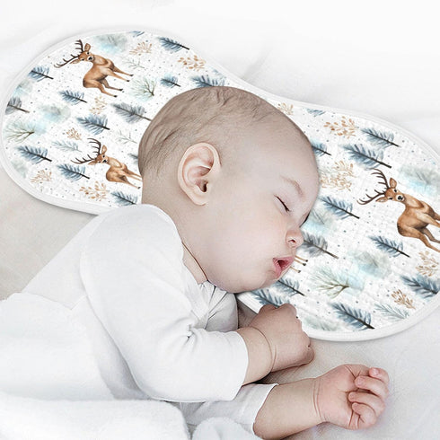 KEIGE 4Pcs Girls,11x22in,A110943 Woodland Deer Burp Cloth,Unisex Large Absorbent Soft Cotton Muslin Burping Cloths