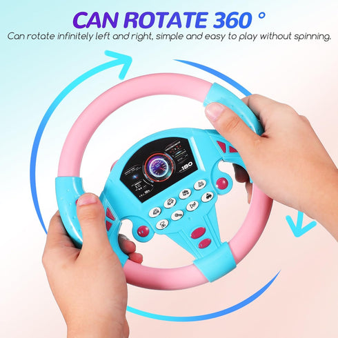 2PCS 4 5 6 TOYANDONA Kids Steering Wheel Toy - Simulated Driving Racing Car Game Toy, Driving Controller Early
