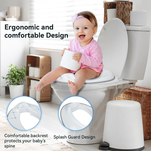 Rivermist Kids 5-in-1 Complete Potty Training Kit with Comfortable Toilet Seat, Non-Slip Step Stool, Interactive Reward