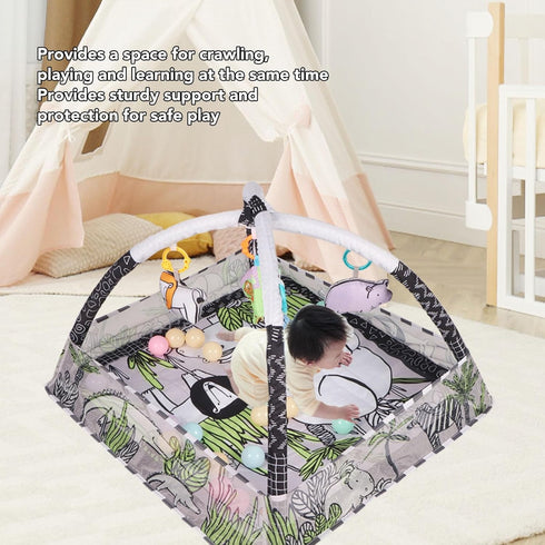 Sunisfa Cozy Baby Gym Play Mat, Activity Mat with Folding Design for Home, Portable Play Mat with Safe Material