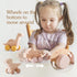 Wooden Dinosaur Cars Montessori Toys, Baby Push Car Toys, Developmental Infant Grasping Toys (3PCS)