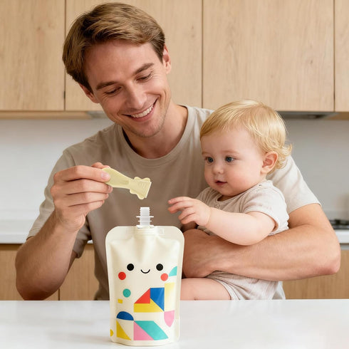 10-Pack Set 10 Bulk Baby Food Pouch Spoons Ultimate Daycare & Home Value Universal Fit Silicone Dispensing Tips