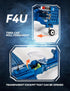 F4U WW2 Set (440 SEMKY Military Fighter Jet Fighter Aircraft Jet Corsair Air Force Building Block Pieces) -Building