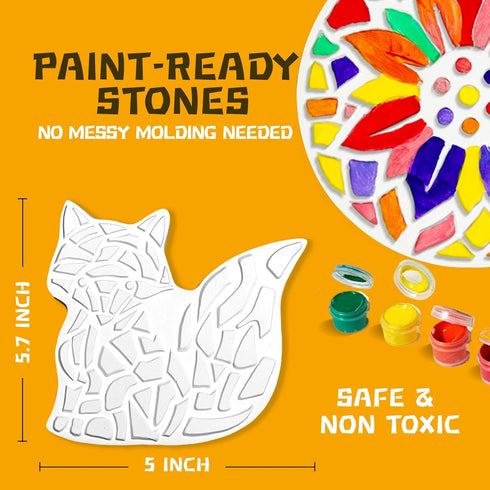8Pcs 4 8 6, 4 7 9 10 12 EggSun Stepping Stones Painting Craft Kit for Kids DIY Garden Stones Outdoor Paint Your Own