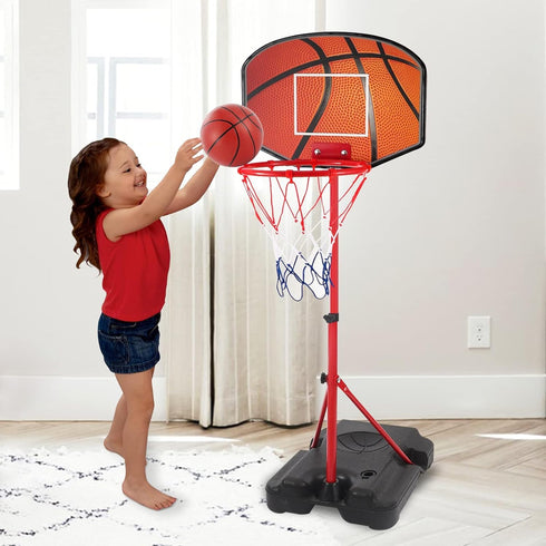 Kids Basketball Hoop for 1 2 3 4 5 6 Year Old, Stand Adjustable Height 3.5ft-5.5ft, Toddler Indoor Mini Basketball