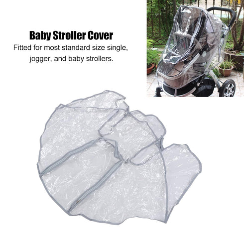 Universal Waterproof Baby Stroller Rain Cover, Windproof Travel Weather Protection for Outdoor Activities
