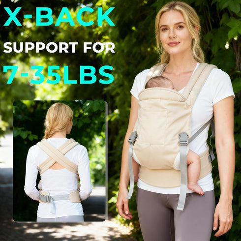 3 Backpack (7-35lbs) CycleMore Baby Carrier Newborn to Toddler - Soft Structured Carrier with Hip Healthy Design, Carry