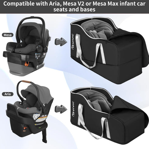 IBVIVIC Car Seat Travel Bag Compatible with UPPAbaby Aria and Mesa, Infant Car Seat Travel Bag Car Seat Cover