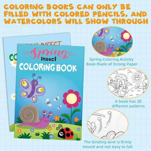 144 Liliful Pcs Spring Coloring Book Bulk for Adult DIY Art Stress Relief Drawing Book with Vibrant Patterns