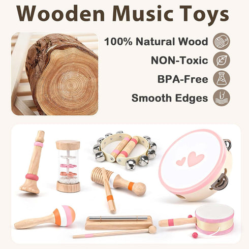 2 3 2 8 1 18+ Musical Toys for Year Old Girl Birthday Gifts, Wooden Montessori Toys for Year Old, in Musical