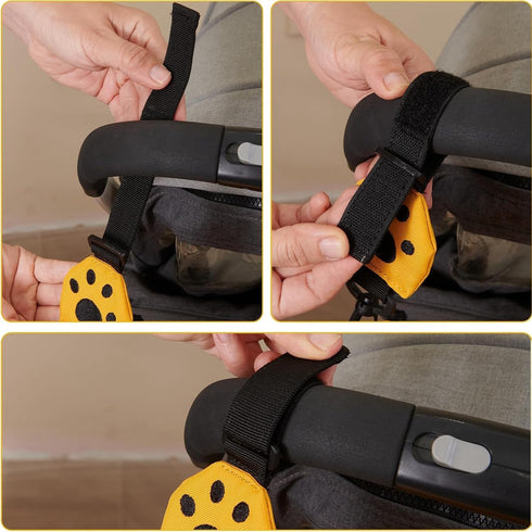 2 SUNVENO Kitty Stroller Organizer Bag Universal Baby Stroller Caddy with Cup Holders, Adjustable Straps, Waterproof