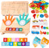 LXDHSRTA Montessori Math & Spelling Learning Toys for Kids 3+ Years -Wooden Number