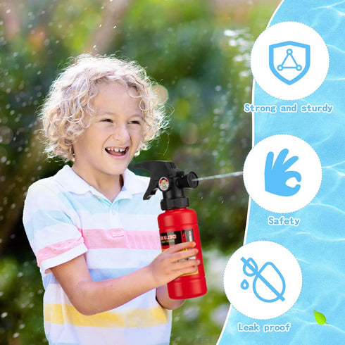 24 Pcs 7 Inch Fire Extinguisher Squirter Toys, Realistic Firefighter Water Squirt Toys for Boys Girls Pool Party Favors