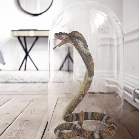 Gemini&Genius King Cobra Figurine Toy, Safari Animal Toys, Fake Snake Action Figures, Scary Snake Toy, 6.5 Inches
