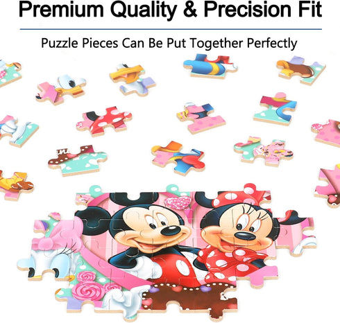 LELEMON 60 Piece Puzzles for Kids Ages 4-8, Educational Learning Jigsaw Toys in a Metal Box for Girls and Boys.