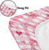 KuphiL10C Girls-16x32 Watercolor Valentine's Day Bows Hearts Checkered Flowers Floral Pattern Baby Changing Pad Cover