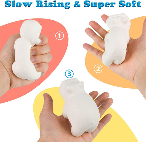 6 LovesTown Squishies Painting Kit, PCS Squeeze Toys DIY Animal Paint Your Own Squishies for Birthday Gifts