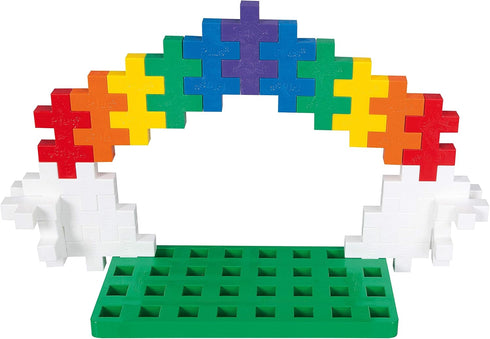 Set 3+ 60 PLUS PLUS Learn to Build Big, Basic - Building Toys for Toddlers and Preschoolers, Stem Toys for Year Old