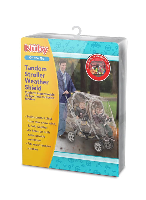 NUBY Double Stroller Rain Cover, Clear Vinyl