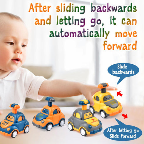 Car Toys for 1 2 3 Year Old Boy Girl, First Birthday Gifts for Toddler Toys Age 1-3 Years