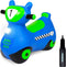 WADDLE Bouncy Hopper Inflatable Hopping Animal Scooter for Toddlers and Kids, Pump Included (Blue Zoomer)