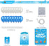 iPartycool 50Pcs Happy Birthday Balloon Decorations, 3D Reusable Aluminum Foil Banner and Balloons Set