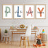 YWJKWLGS 16"x11" Set 4 This Is Where The Fun Stuff Happens Kids Playroom Wall Decor of Nursery Interesting Modren Wood