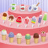 FENYAN Set, 3-5, Counter 3-8 Ice Cream Play Pretend Play Store for Toddlers Various Flavors Popsicle Ice Cream Shop