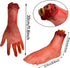 XONOR Halloween Fake Human Arm and Foot - Bloody Dead Body Parts Decorations, 4-Pieces (1 Pair Hands, 1 Pair Feet)