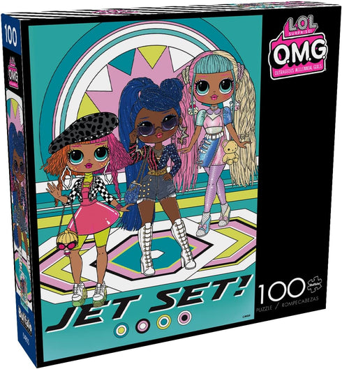 Buffalo Games - OMG - Jet Set - 100 Piece Jigsaw Puzzle for Families - Finished Size 15.00 x 11.00