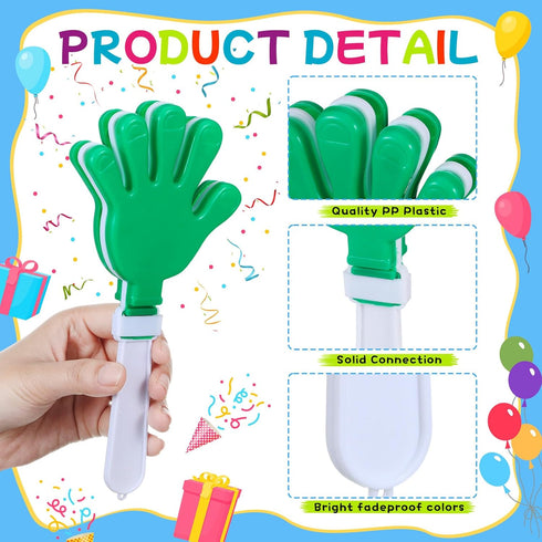 6 7.5 Inch Syhood Pcs Hand Clappers Noise Makers Party Favors Plastic Clapper Sporting Events Cheers for Football