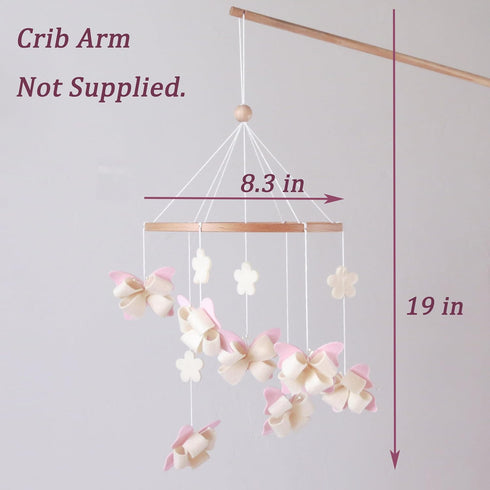 Charming Butterfly Crib Mobile - Perfect Nursery Decor for Girls