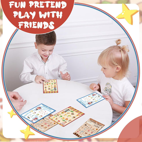 SHIQIKEJIPTY 4X6 3-5(3,Colored) Kids Pretend Play Notepads In Pretend Play Notebooks Playtime Notepads Variety Role