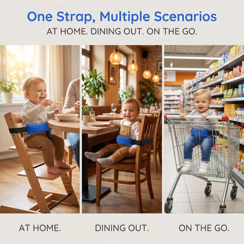 Toyvian High Chair Straps: Universal Baby Safety Strap, Adjustable Harness Replacement - Easy to Use & Clean