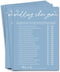 Bridal Shower Games Cards, Wedding Shoe Game, 25 Guests Engagement Party Games for Minimalist Blue Wedding Supplies