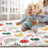 Percozzi 50" 50" Boho Baby Play Mat, ABC Alphabet, Words and Shapes Educational Learning & Fun, Boho Rainbow Baby