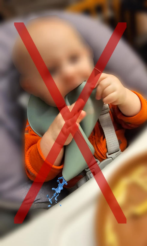 100% Food Grade Silicone Baby Bib, Durable with Adjustable Waist & Neck Straps, BPA Free, Large Pocket Food Catcher