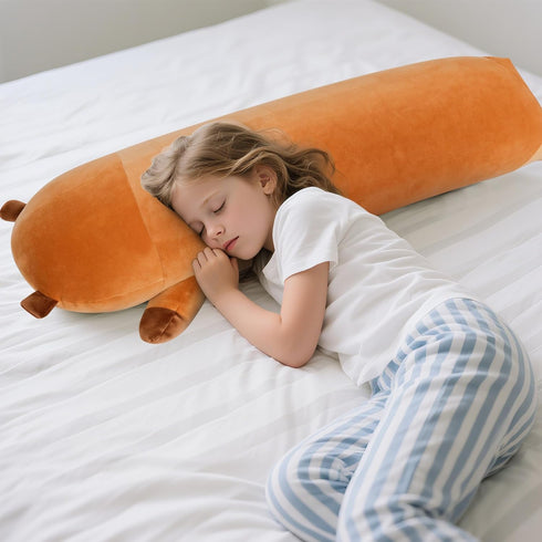 33 ih Cute Capybara Plush, Capybara Stuffed Animal, Long Capibaras Peluches Body Pillow Kawaii Plushies Decor Gifts