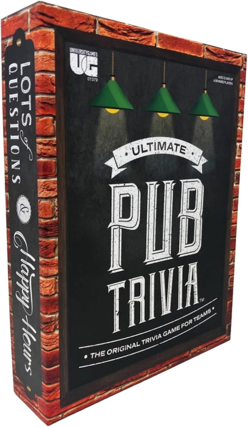 University Games | Ultimate Pub Trivia Team in the Pursuit of Trivial Knowledge Party Game for Adults, Teams play for 4 or More Players Ages 12 and Up