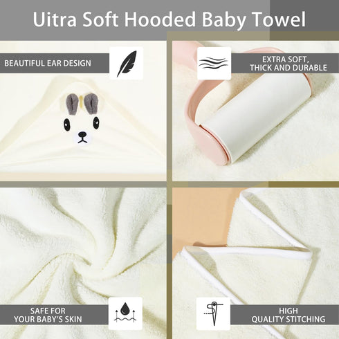 SEVDO 4Pcs Towel,31 31 1-3 Baby Hooded * in Toddler Bath Towels for Newborn Babies,Toallas de Bao para Bebe,Organic