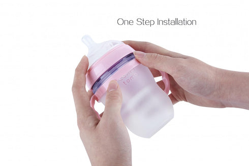 Compatible Baby Bottle Handle for Comotomo Bottles, 8 oz & 5 oz, 3 Count, Pink