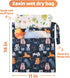 2pcs Cloth Diaper Wet Dry Bags Waterproof Reusable with Two Zippered Pockets Travel Beach Pool Daycare Soiled Baby Items Yoga Gym Bag for Swimsuits or Wet Clothes-Animal