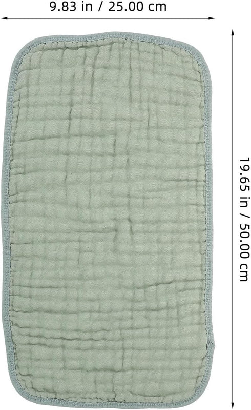 MUELODSIC 6-Layer 2550cm Set 6 Cotton Towels Muslin Burp Cloths Soft Washcloths for Newborns Dark Green of for Bathing